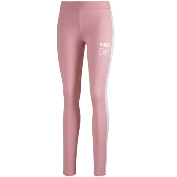 Puma Pants - Puma Pink Leggings with White Accents